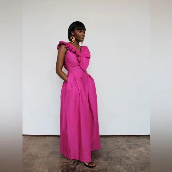 Forever Amelia AMARI JUMPSUIT FUSCHIA Size 12 - Picture 11 of 11